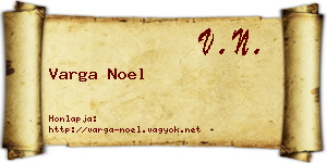 Varga Noel névjegykártya